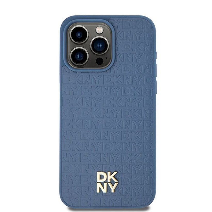 Kryt DKNY Case iPhone 15 Pro Max s MagSafe Dkhmp15Xpshrpsb (DKNY Hc Magsafe Pu Repeat Pattern W/Stack Logo) Blue