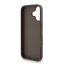 Guess PU 4G Metal Logo Strap zadný kryt pre iPhone 16 Brown