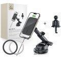 Držiak do auta Tech-Protect mm15W-V9 Magnetic Magsafe Dashboard & Vent Car Mount Wireless Charger 15W Black