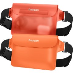 Vodeodolné púzdro Spigen A620 Universal Waterproof Waist Bag 2-Pack Sunset Orange