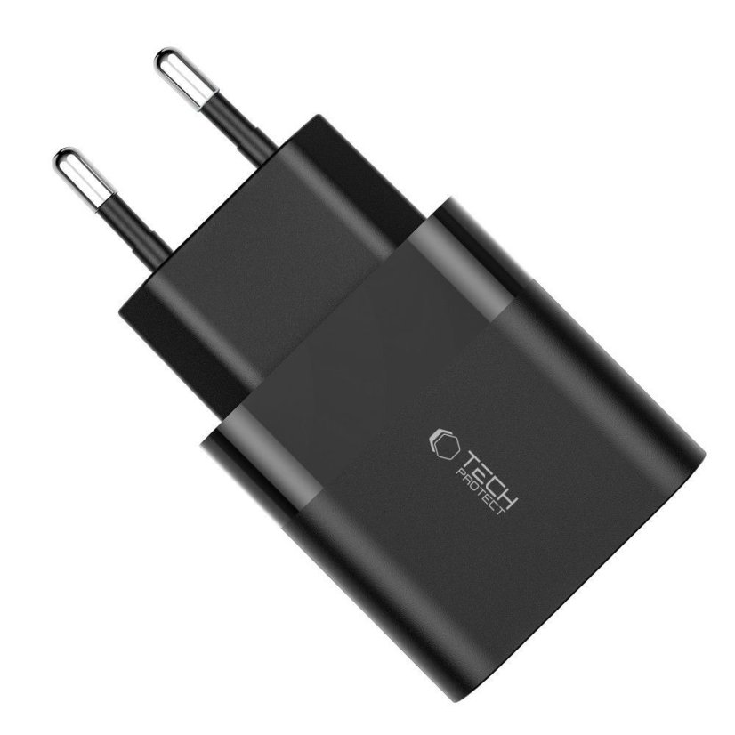 Nabíjačka do siete Tech-Protect C30W 2-Port Network Charger PD 30W / QC3.0 Black