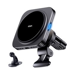 Kryt ESR Halolock Magnetic Magsafe Vent Car Mount Wireless Charger Qi2 15W Black