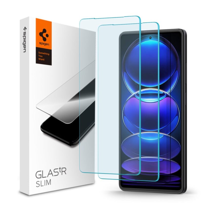 Ochranné tvrdené sklo Spigen Glas.Tr Slim 2-Pack Xiaomi Redmi Note 12 Pro 5G / 12 Pro+ Plus 5G / Poco X5 Pro 5G Clear