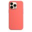 iPhone 13 Pro Silicone Case s MagSafe - Pink Pomelo design (lososový)