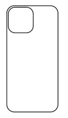 Hydrogel - zadná ochranná fólia - iPhone 13 mini - typ výrezu 2
