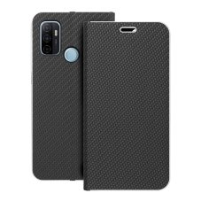 Tok Flip Case Oppo A53 2020 / A53S LUNA Book Carbon Case Black