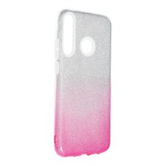 Forcell SHINING Case  Huawei P40 LITE E priesvitný/ružový