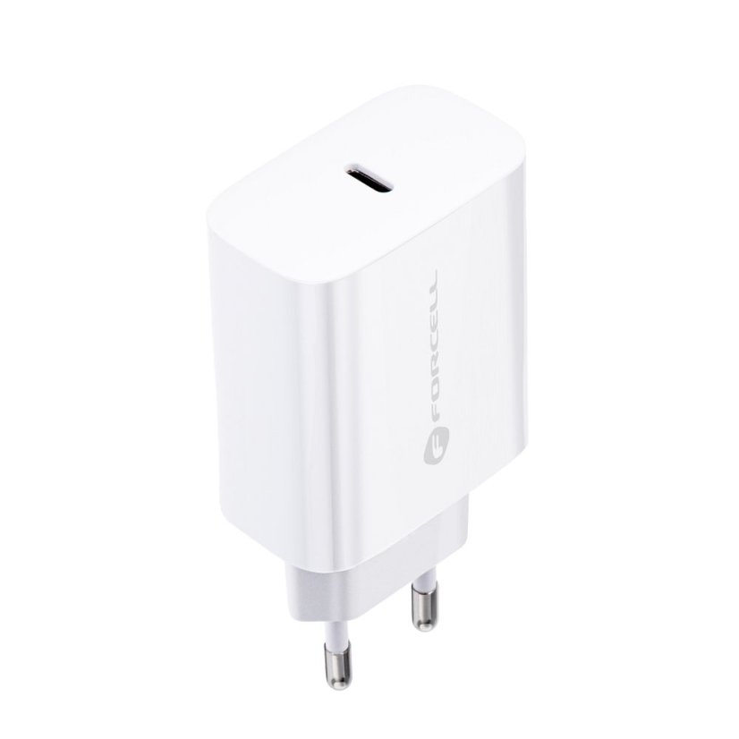 Kábel Phone Charger Forcell F-Energy USB C Qc4.0 Pd 3A 25W + Cable USB C to USB C Tfk-Tc-25Wpd White