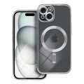 Kryt Case iPhone 15 Electro Mag Cover s MagSafe Silver