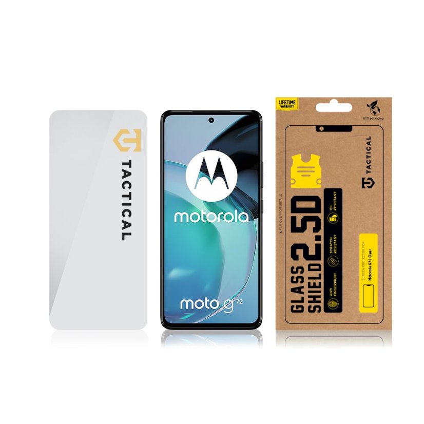 Tactical Glass Shield 2.5D sklo pro Motorola Moto G72 Clear