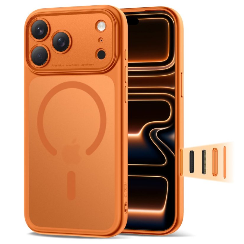 Kryt Tech-Protect Magpeak Magsafe Cc iPhone 17 Pro Matte Cosmic Orange