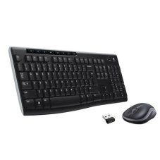 Wireless Set Keyboard Qwerty + Mouse Logitech Mk270 Black