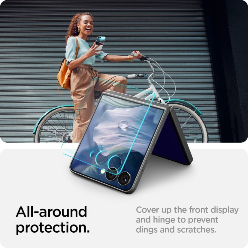 edzett védőüveg Spigen Glas.Tr "Ez Fit" Hd 2-Pack Samsung Galaxy Z Flip 7 átlátszó