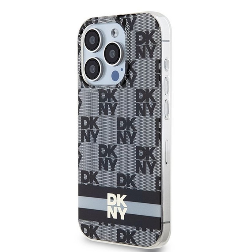 Kryt DKNY Case iPhone 13 Pro Max s MagSafe Dkhmp13Xhcptsk (DKNY Hc Magsafe Pc Tpu Checkered Pattern W/Printed Stripes) Black