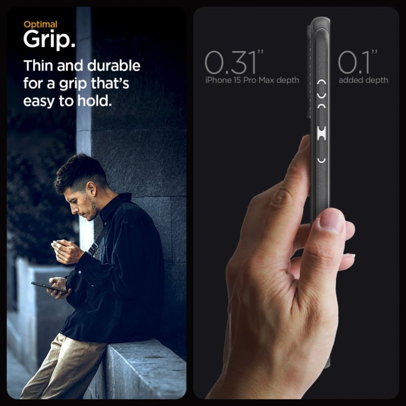 Kryt Spigen Mag Armor Magsafe iPhone 15 Pro Max matte black