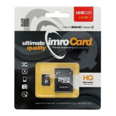 Pamäťová karta Imro Memory Card Microsd 128Gb 100Mb/S Class10 Uhs I With Adapter Sd