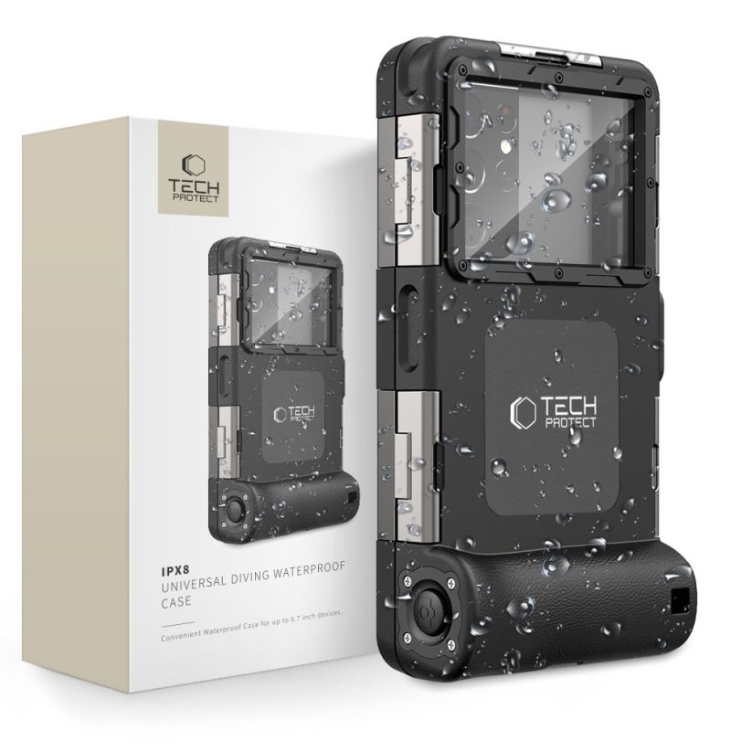 Kryt Tech-Protect Ipx8 Universal Diving Waterproof Case Black