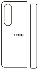 Hydrogel - zadná ochranná fólia - Samsung Galaxy Z Fold 3 5G - typ výrezu 3