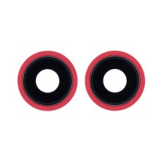 iPhone 13 - Csere hátsó kameraüveg kerettel (piros)