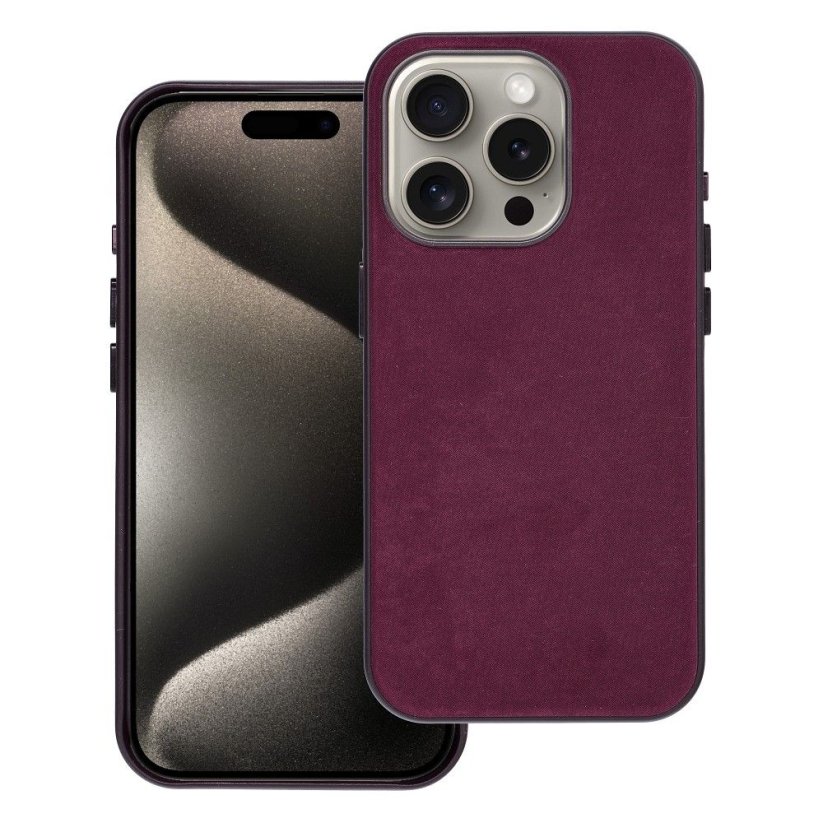 Kryt Woven Mag Cover Case s MagSafe iPhone 15 Pro Burgundy