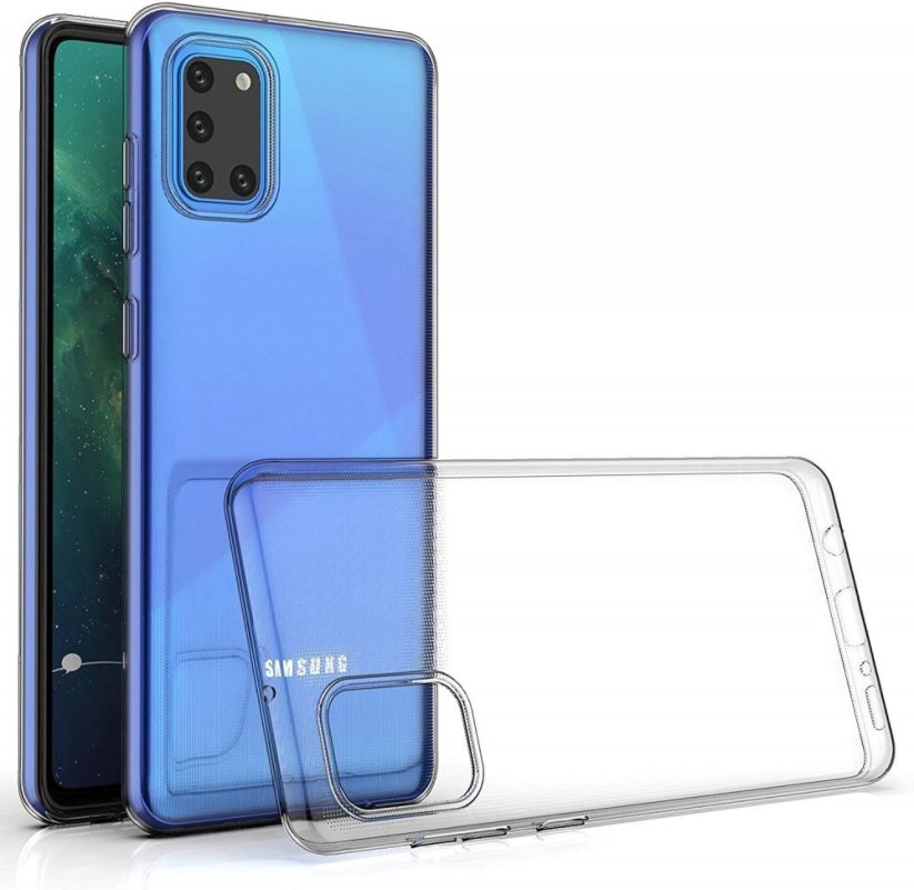 Transparentný silikónový kryt s hrúbkou 0,3mm  Samsung Galaxy A31  priesvitný