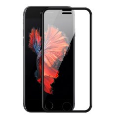 5D Hybrid ochranné sklo iPhone 7/iPhone 8/SE 2020/2022 s vystúpenými okrajmi - čierne