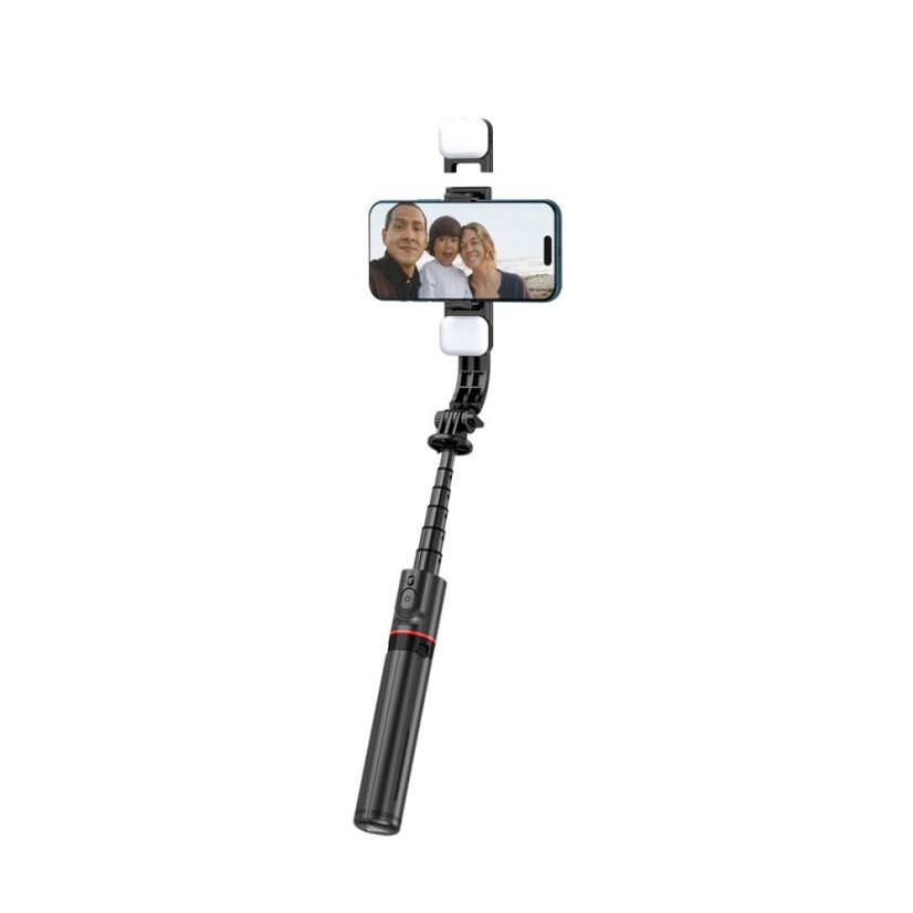 Selfie tyč Tech-Protect L05S Bluetooth Selfie Stick Tripod & Led Light Black