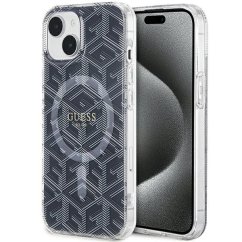 Kryt Original Faceplate Case Guess Guhmp15Shgcustgk iPhone 15 (s MagSafe / Iml Gcube / Black)