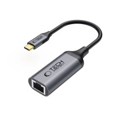 Redukcia Tech-Protect Ultraboost Adapter Type-C to Ethernet Rj45 1000Mbps Black