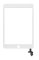 Apple iPad Mini 3 - dotyková plocha, sklo (digitizér) s IC konektorem - bílý (bez home buttonu)