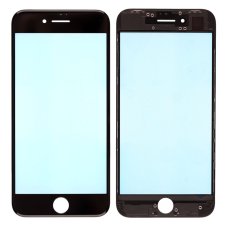 Oleofobní náhradní černý přední sklo s rámem na iPhone 8