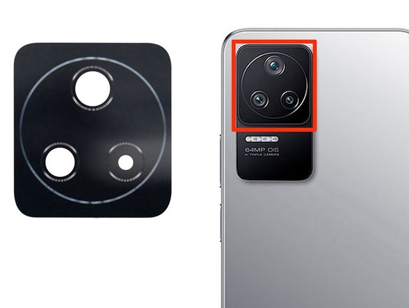 Náhradné sklo zadnej kamery - Xiaomi Poco F4