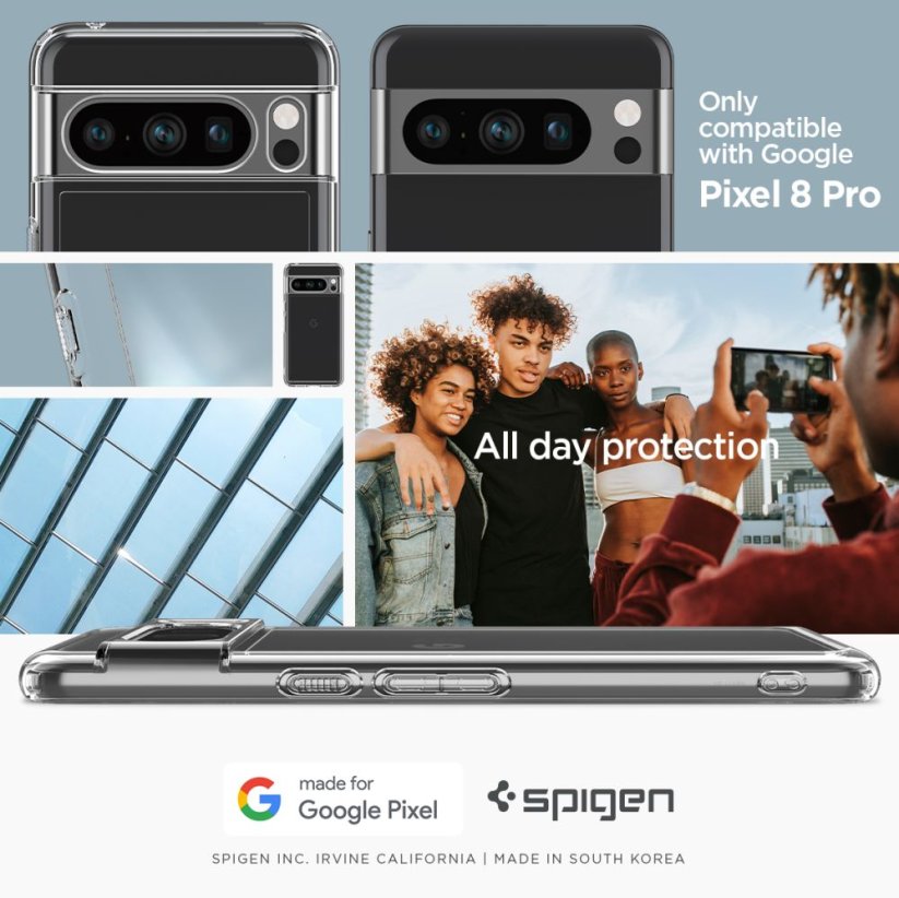 Kryt Spigen Ultra Hybrid Google Pixel 8 Pro Crystal Clear