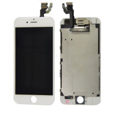 Original Bílý LCD displej iPhone 6 (s přední kamerou + proximity senzorem OEM) - bez home button