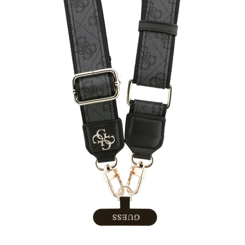 Guess Crossbody Strap PU 4G fém logó Black