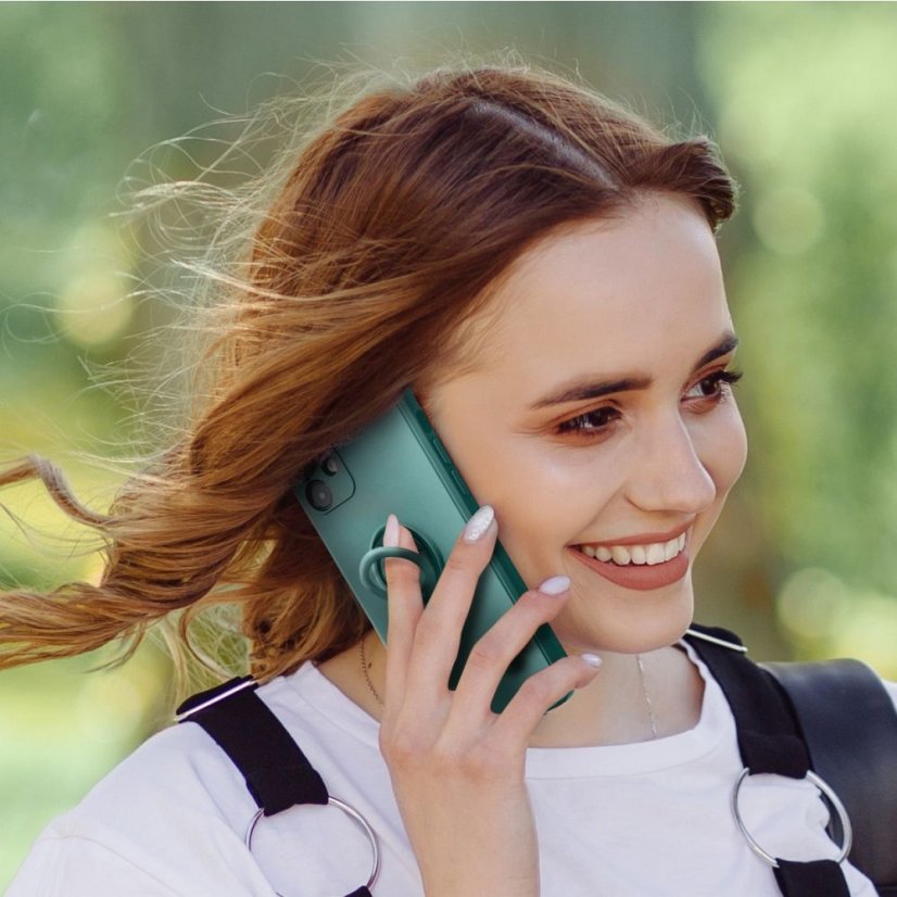 Kryt Silicone Ring Case Xiaomi Redmi Note 12 5G Green