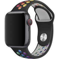 Remienok pre Apple Watch (38/40/41mm) Sport,  black-colorful  (veľkosť S)