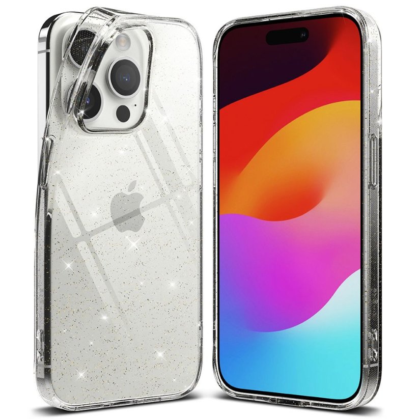 Kryt Ringke Air iPhone 15 Pro Glitter Clear