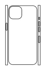 Hydrogel - zadná ochranná fólia (full cover) - iPhone 13 - typ výrezu 2