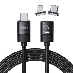 Kábel Tech-Protect Ultraboost Magnetic Cable Lightning & Type-C PD27W/3A 200cm Black