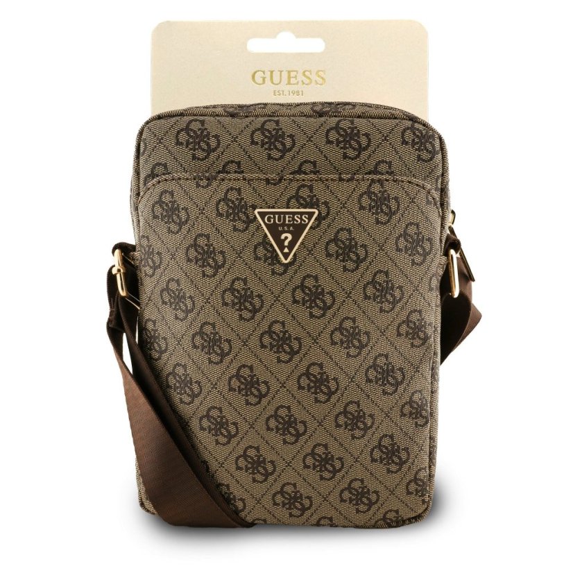 Guess PU 4G Triangle logós táska 8" barna