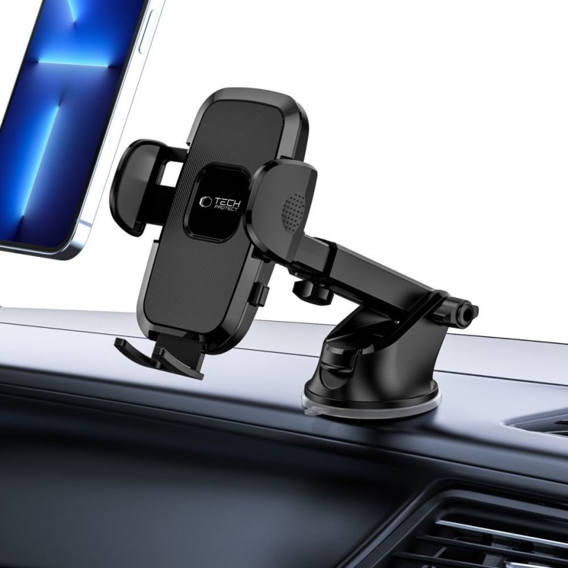 Držiak do auta Tech-Protect V3 Universal Windshield & Dashboard Car Mount Black