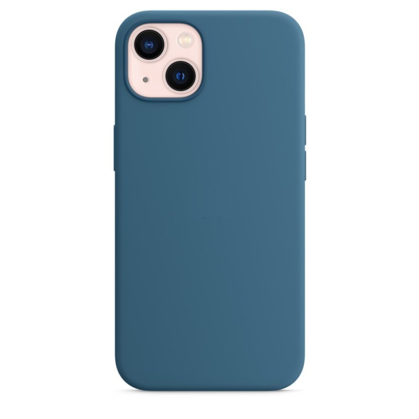 szilikon tok iPhone 13 mini MagSafe tokkal - Blue Jay design (kék)