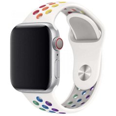 Remienok pre Apple Watch (38/40/41mm) Sport, white-colorful (veľkosť L)