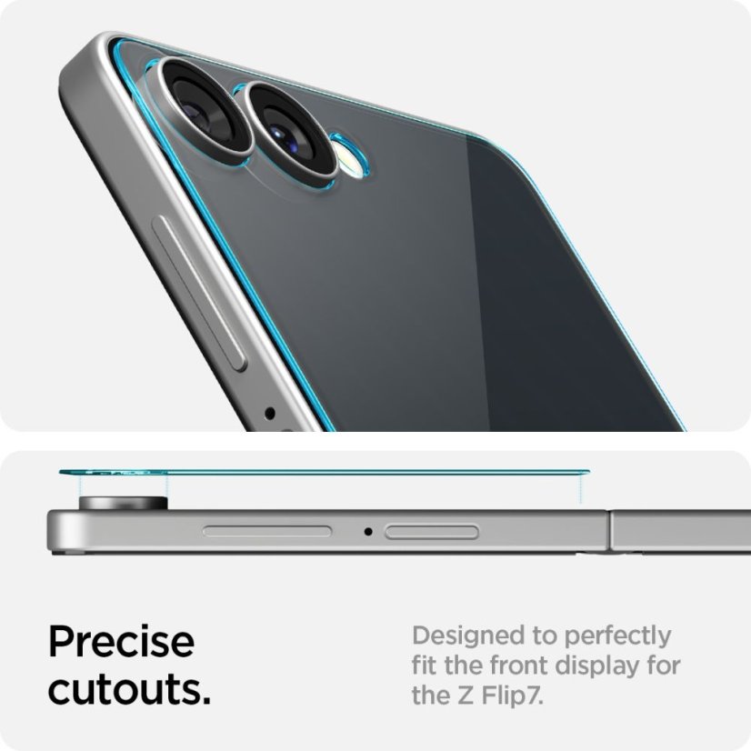 edzett védőüveg Spigen Glas.Tr "Ez Fit" Hd 2-Pack Samsung Galaxy Z Flip 7 átlátszó