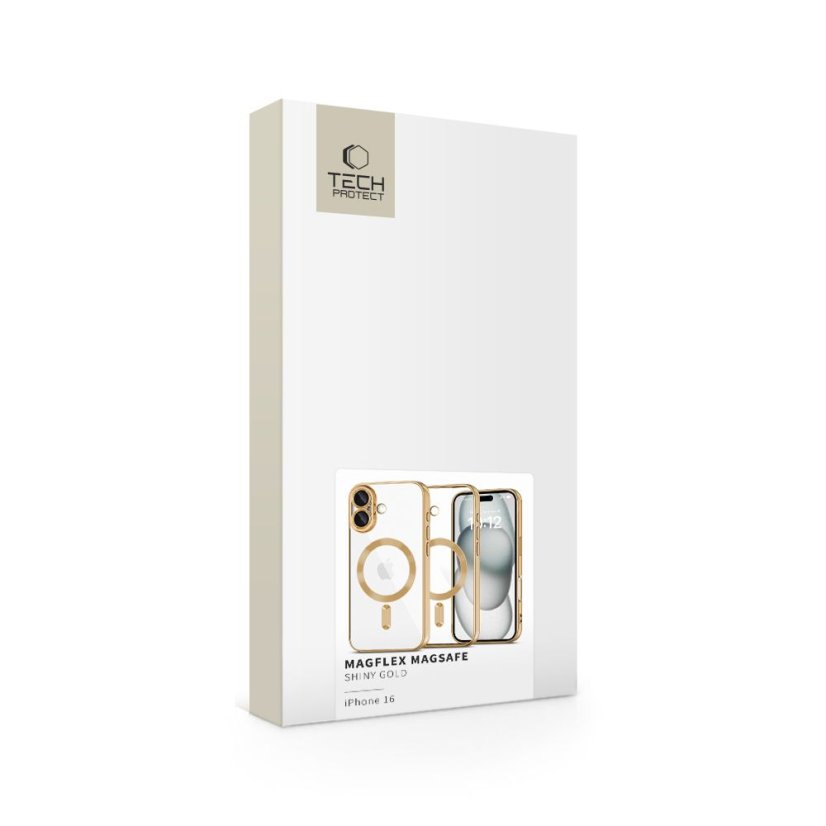 Kryt Tech-Protect Magflex Magsafe iPhone 16 Shiny Gold