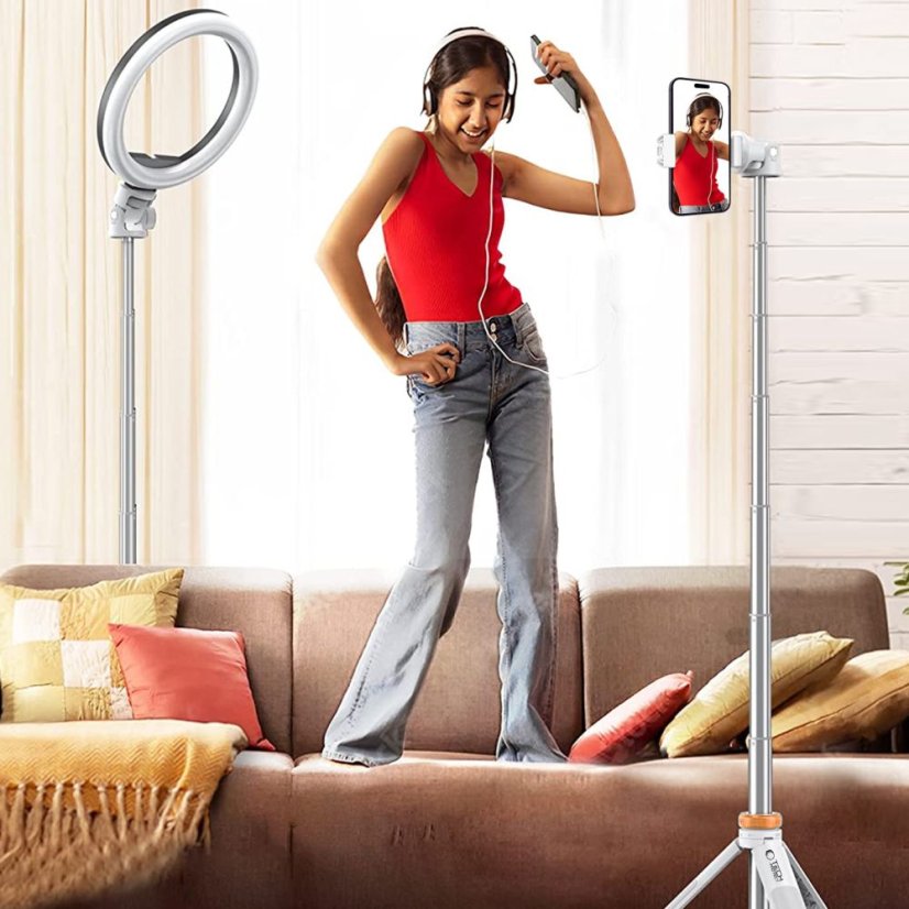 Selfie tyč Tech-Protect L03S Bluetooth Selfie Stick Tripod White