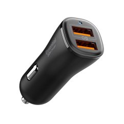 Nabíjačka do auta Spigen Essential Ev302 2-Port Car Charger 30W Black