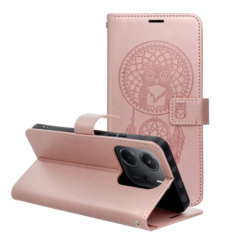 Kryt Mezzo Book Case Xiaomi Redmi Note 15 Pro Plus 5G lapač snov Rose Gold