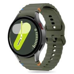 Remienok Tech-Protect Silicone Sport Samsung Galaxy Watch 4 / 5 / 5 Pro / 6 / 7 / FE Army Green